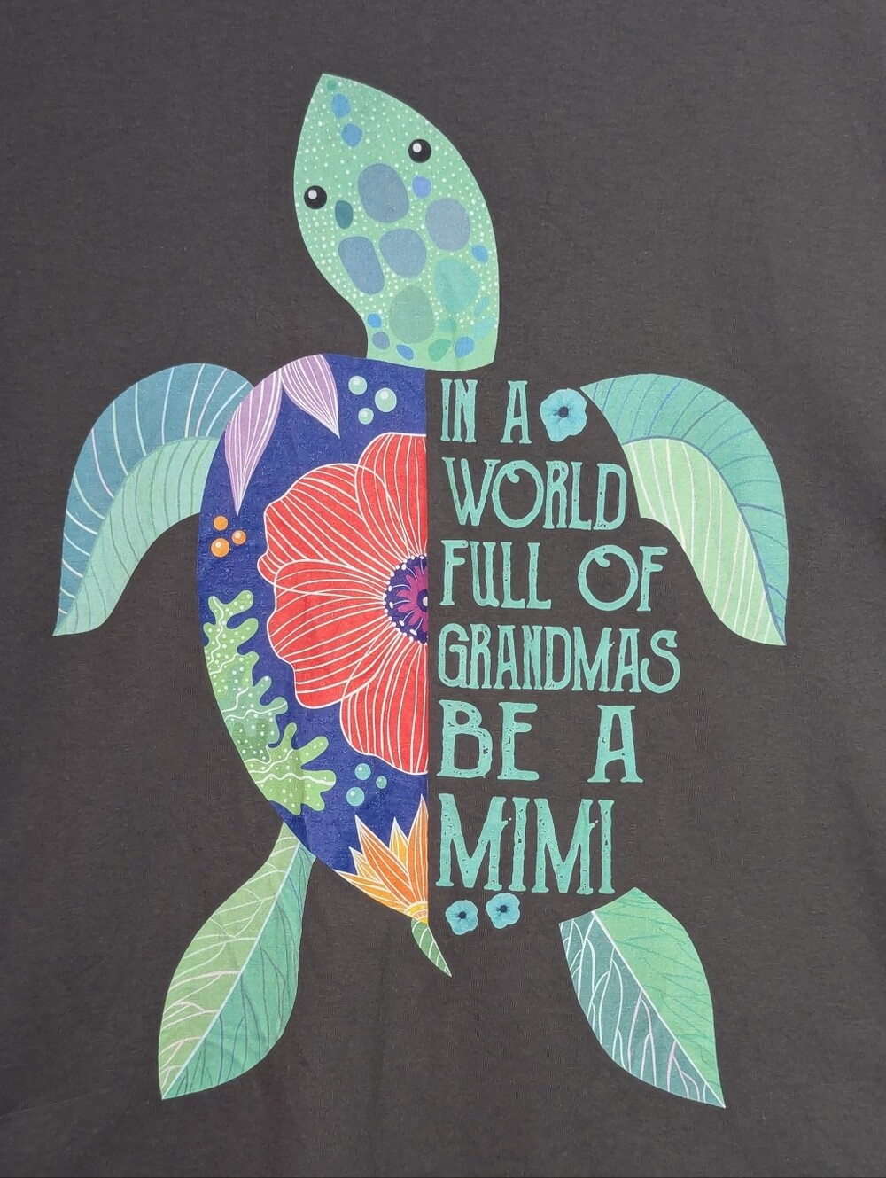 Grandma Mimi Sea Turtle Tshirt Womens Large